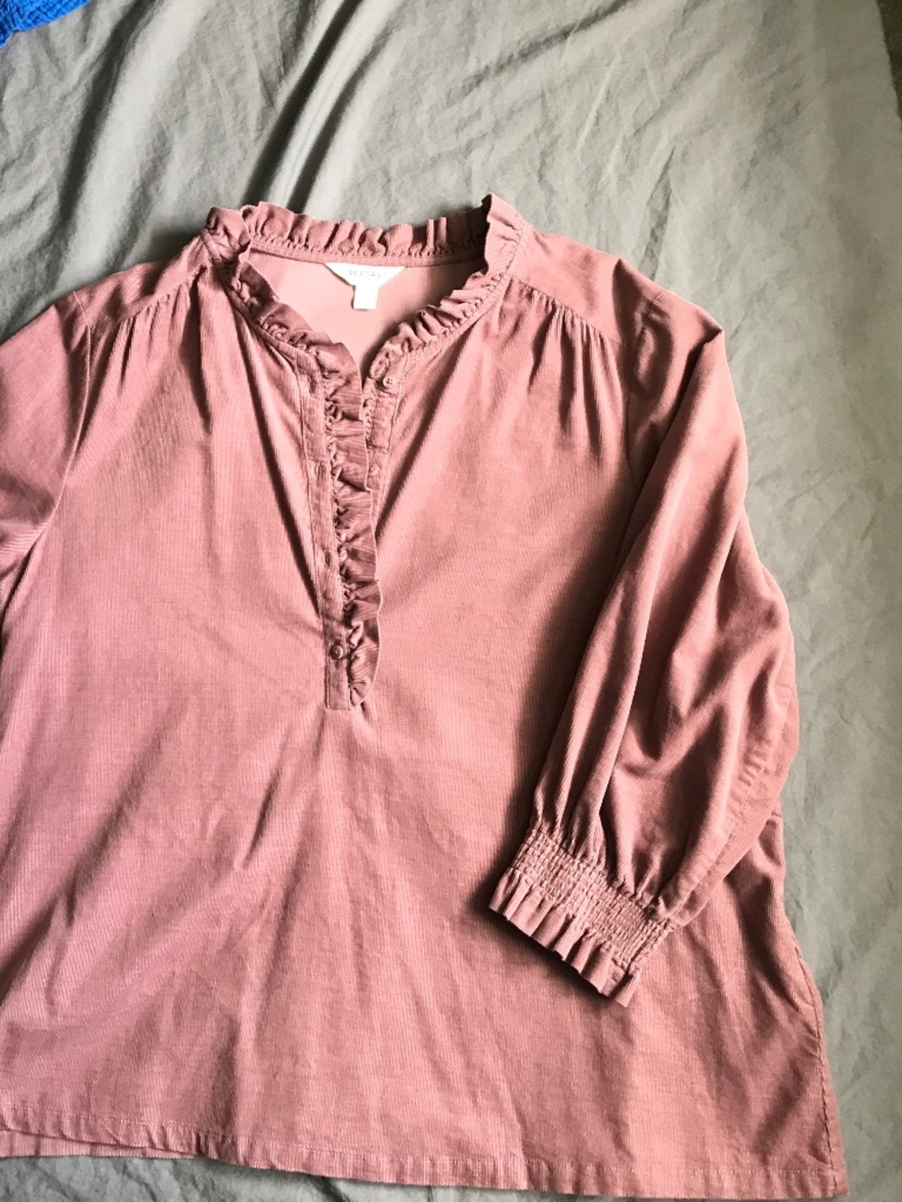 Seasalt Cornwall corduroy Feather Star Blouse 100% organic cotton